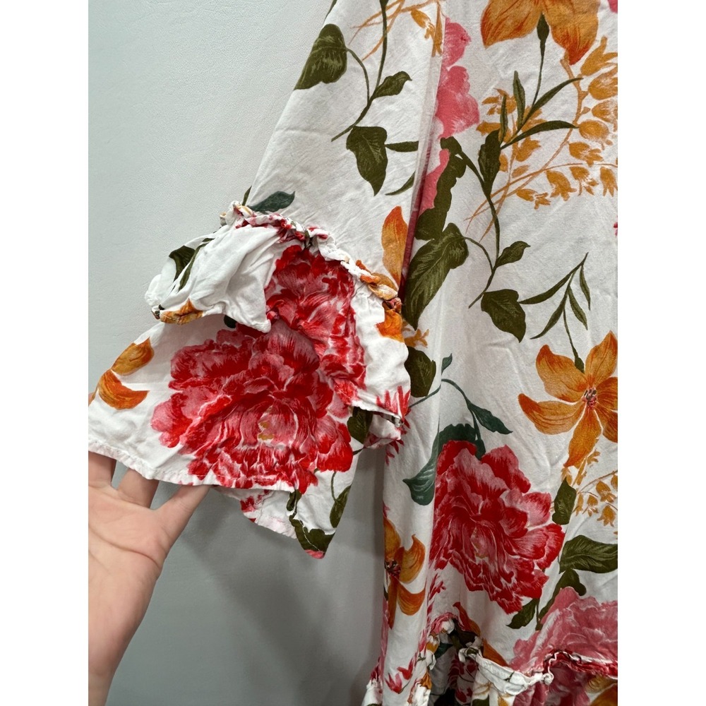 Petal And Pup Dress Womens Large Floral Ruffle Sleeve Boho‎ Cottagecore - Picture 3 of 13